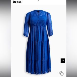 Torrid chiffon clip  dot dress